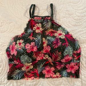 Pink by Victoria’s Secret, small lace bralette, push up with underwire